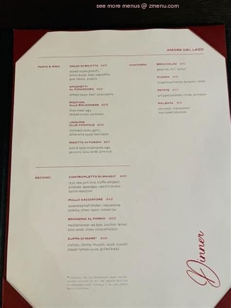 amore del lago lake oconee menu|Amore del Lago at The Ritz